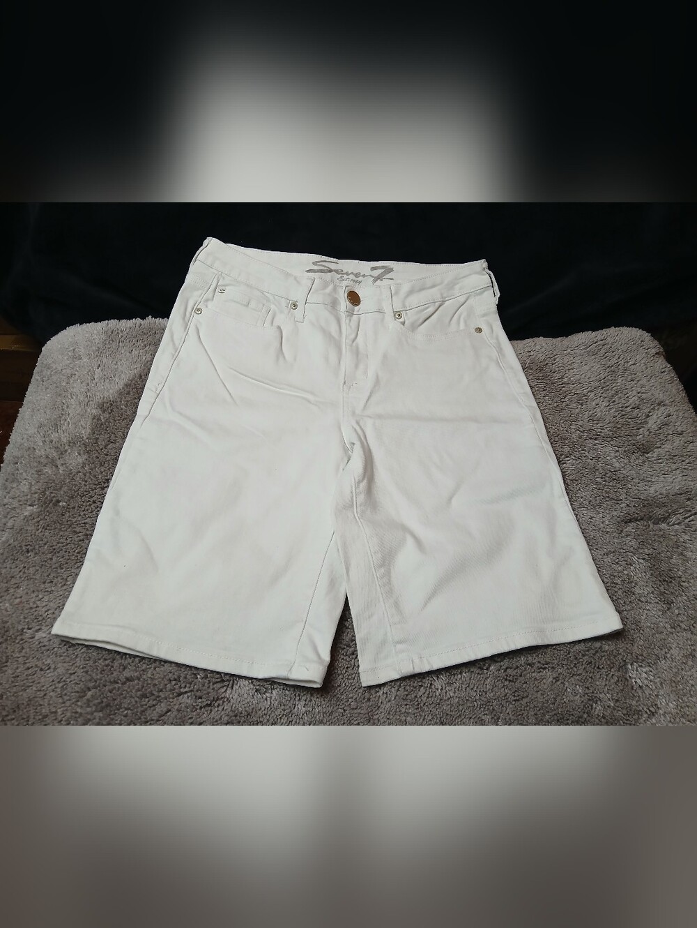 Seven7 Women's White Casual Bermuda Shorts - Crisp Summer Staple